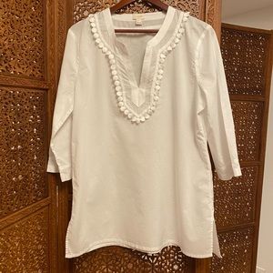 🚺 J. Crew white swimsuit coverup